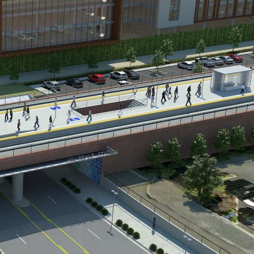 Rendering of the New Hillsdale Station at 28th Avenue