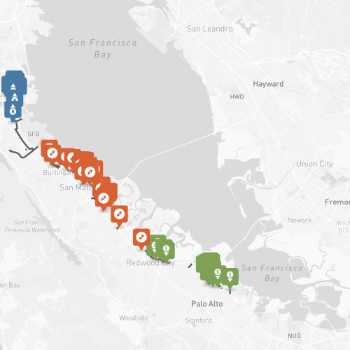 Online mapping tool for the TA's Active 101 project survey