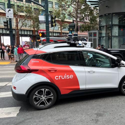 A Cruise automated vehicle testing on the streets of San Francisco.